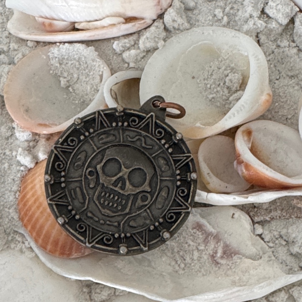 Disney Pirates of the Carriage Skull Medallion Pendant or Keychain